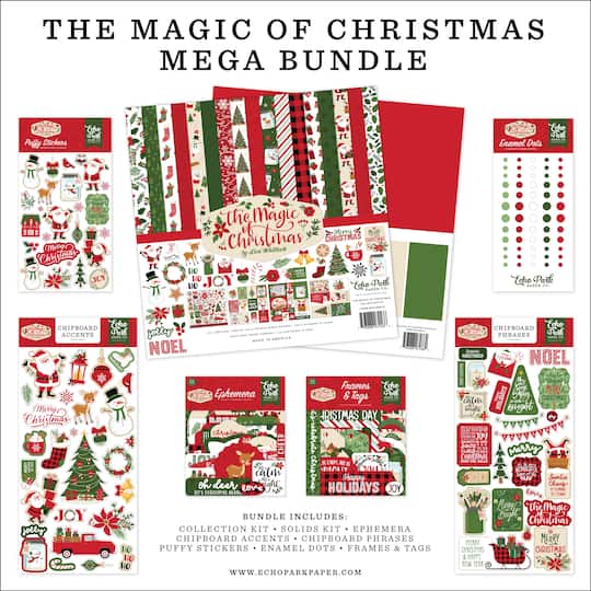 Echo Park Mega Bundle Collection Kit 12&#x22; x 12&#x22;, The Magic Of Christmas
